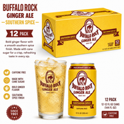 Buffalo Rock Ginger Ale Southern Spice – 2 x 12 Pack (24 Total Cans) – Caffeine Free Ginger Ale Made with Cane Sugar