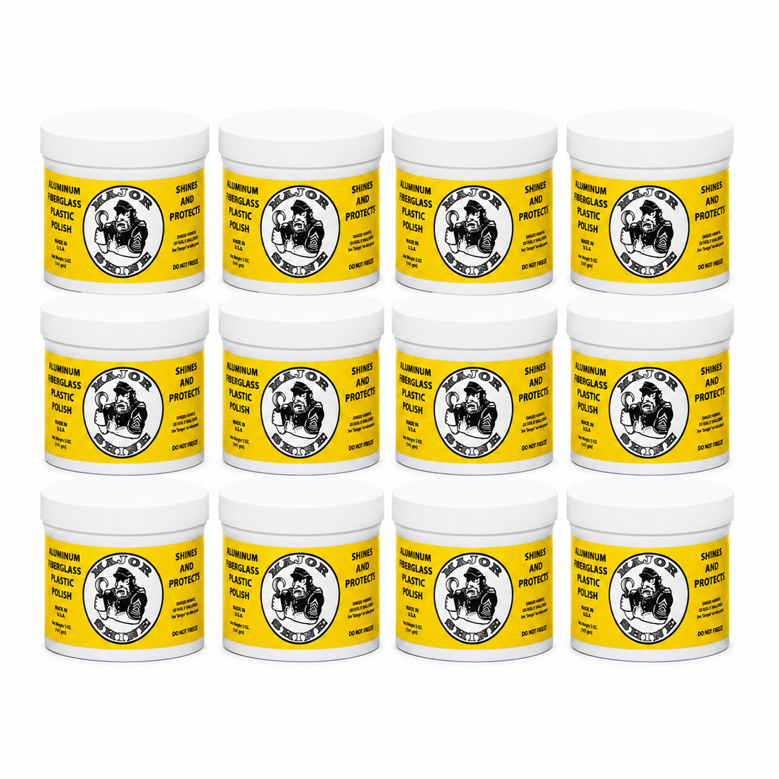 Vertex Major Shine Aluminum Fiberglass Plastic Polish 12 Pack