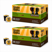 Westrock Coffee Rwanda Select Reserve Coffee Pods, Dark Roast, 80 Count Boxes (Pack of 2) – 100% Arabica Single Serve Coffee Pods Compatible with Keurig K-Cup Brewers