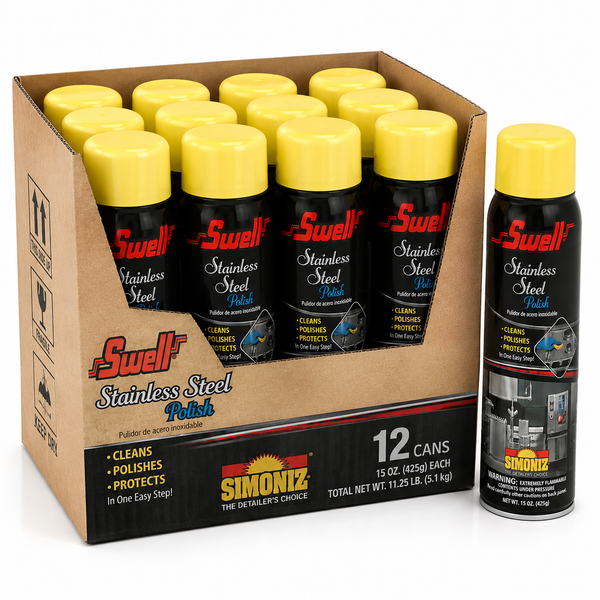 Simoniz Swell Stainless Steel Polish Spray – Cleans, Polishes & Protects Stainless Steel Surfaces – 15 oz Aerosol Can