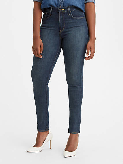 Women's Levi's 721 Modern Fit High Rise Skinny Jeans, Size: 28(US 6)XL, Dark Blue