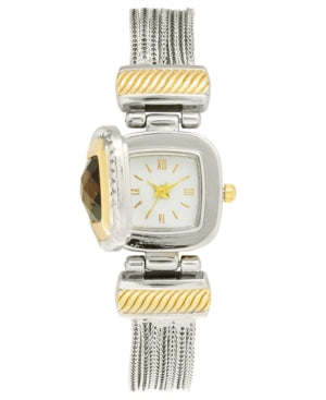 Charter Club Women's Flip Cover Two-Tone Bracelet Watch 25mm,  Size