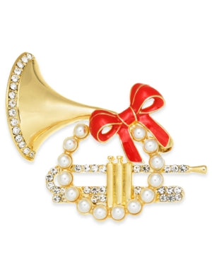 New Charter Club Gold- French Horn Pin Broach $27.50 Size