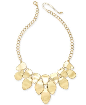 Style & Co Gold-Tone Sculptural Statement Necklace, 18″ + 3″ Extender Size