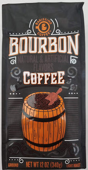 Barissimo Premium Bourbon Whiskey Infused Flavor Ground Coffee with Grace-I-Am Bamboo Stirring Spoon